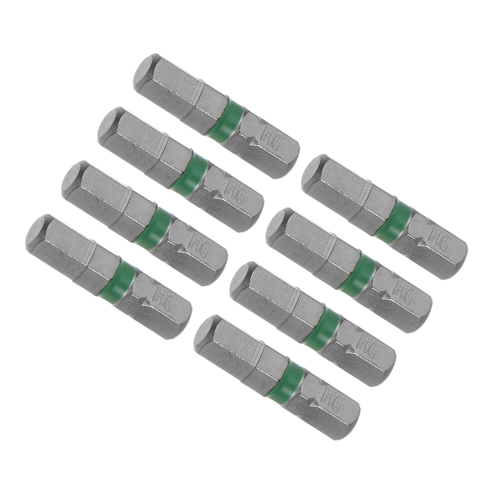 CoCud Hex Screwdriver Bits, 25mm Length 1/4" Hex Shank H6, S2 Steel Hexagon Head Screwdriver Bit - (Applications: for Automobile Repair), 8-Pieces