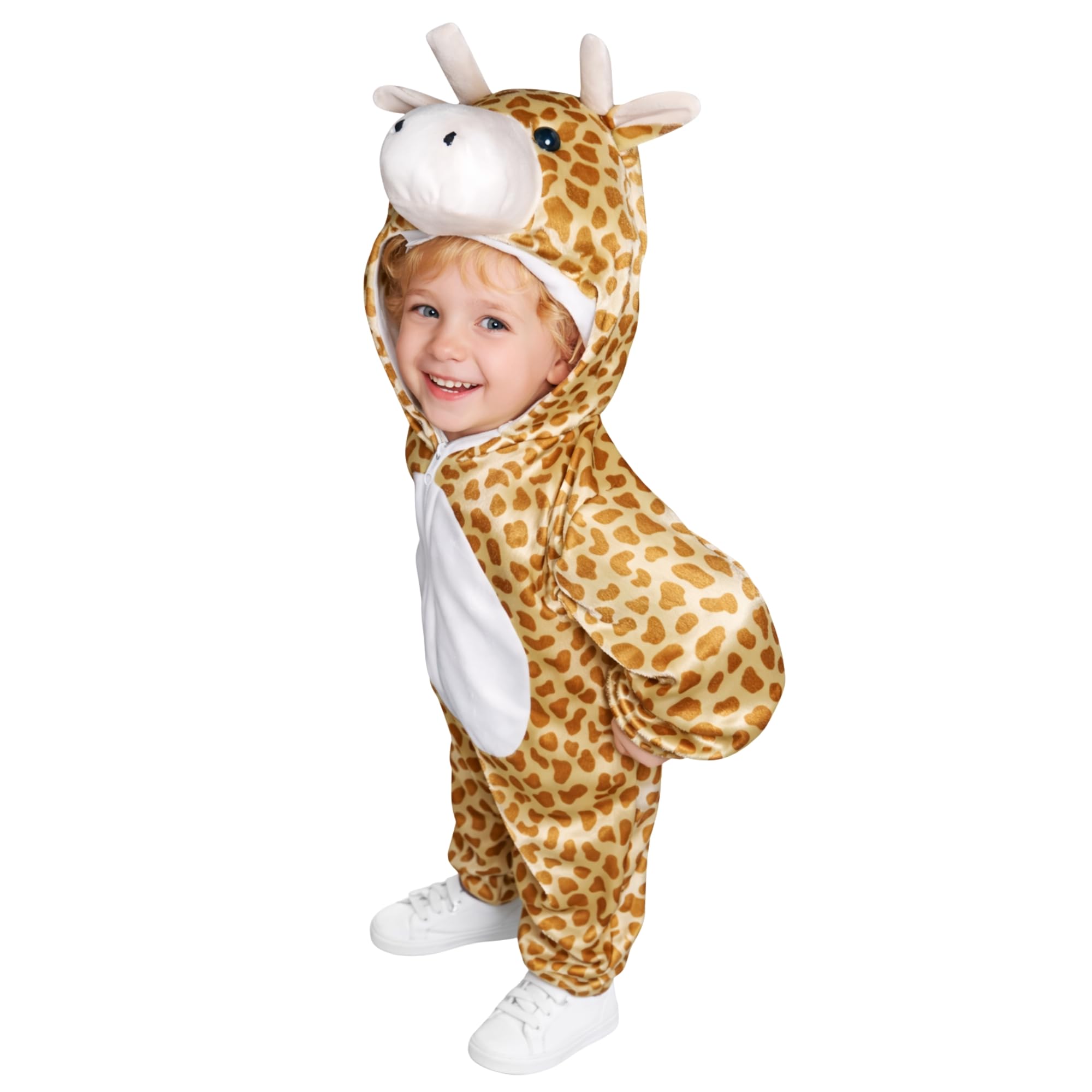 Ikumaal J24 Size 125-130 Giraffe Costume, Giraffe Carnival, Giraffe Carnival Costumes, Giraffe Carnival Costumes, for Children, Boys, Girls, Carnival Carnival, Also Gift for Birthday or Christmas