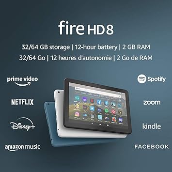 Fire HD 15 tablet, 15" HD display, 15 GB, designed for portable  entertainment, Black