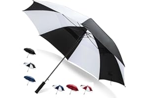 Third Floor Umbrellas 62/68 Inch Automatic Open Golf Umbrella - Extra Large Vented Windproof Waterproof Sturdy Double Canopy