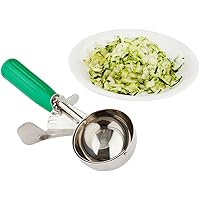 Restaurantware Met Lux 3.25 Ounce Portion Scoop, 1 Durable Cookie Scoop - #12, With Green Handle, Stainless Steel Disher, For