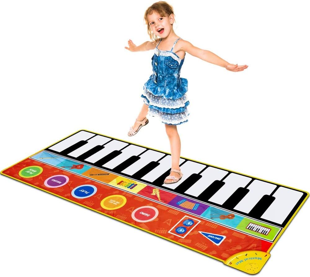 Asnails Giant Piano Mat NonSlip Foldable Music Dance Mat