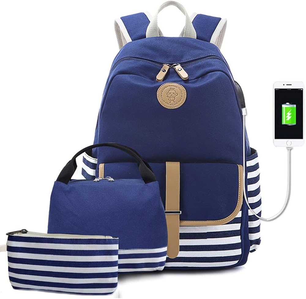 School Backpacks for Teen Girls Women College Laptop Backpack Lightweight Canvas School Bags