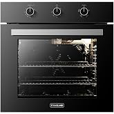 GASLAND 24 In Gas Wall Oven, ETL Certified, Natural Gas Wall Oven | Bake Broil Rotisserie Functions, Timer and Convection Fan, 120V Cord Plug, 2.12 Cu.ft Capacity, Black