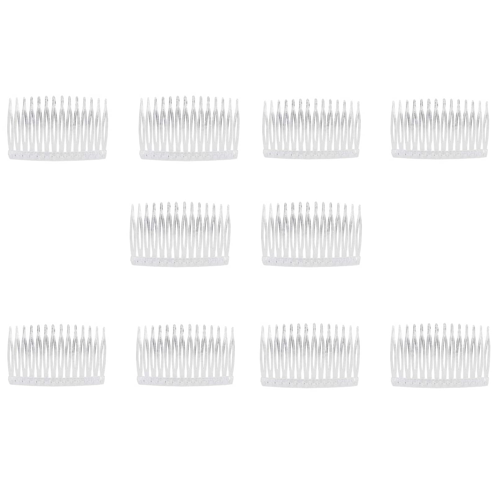 10 Pieces Hair Clip Combs,14 Teeth Hair Clip Combs Bridal Wedding Veil Comb for Women Girls Ladies,Clear