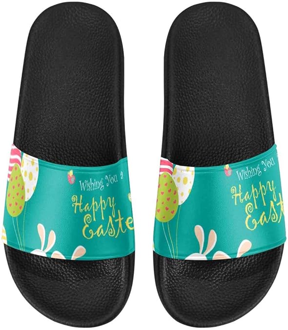 Amazon.com | INTERESTPRINT Women's Indoor Lightweight Shower Pool Slippers US6-US12 Easter 