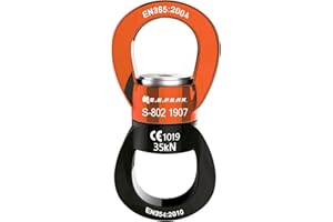 PROND Swing Swivel 35kN Safest Rotational Device, Swing Spinner, Carabiner Swivel, Climbing Rope Swivels for Children’s Web Tree Swing Setting, Aerial Dance, Hanging Hammock