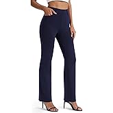 AFITNE Women's Yoga Dress Pants Stretchy Work Slacks Straight Leg Office Casual Pull On Pants 27"/29"/31"/33"