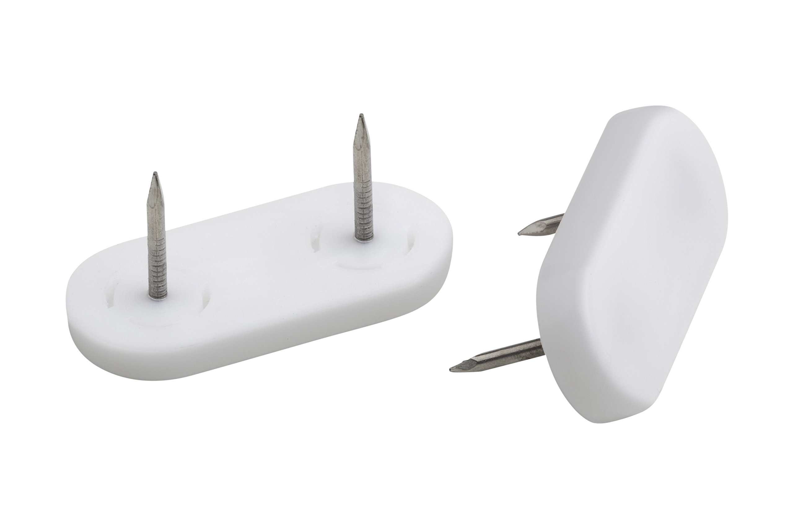 Metafranc 644716 45 x 20 mm Nail White Pack of 4 Twist-Proof Suitable for Outdoor Use Furniture Set for Hard-Sensitive Floors/Plastic Gliders