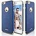 iPhone 6s Plus Case, LOHASIC [Premium Leather Coated] Luxury Textured Back Grip Cover Electroplate Frame [Slim Body] Flexible Soft Shockproof Case for iPhone 6s Plus or iPhone 6 Plus - [Ink Blue-5.5'']