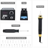 Anesty Pyrography Machine 60W Digital Display 23 Tips Dual Pen Kit Wood Leather view 5