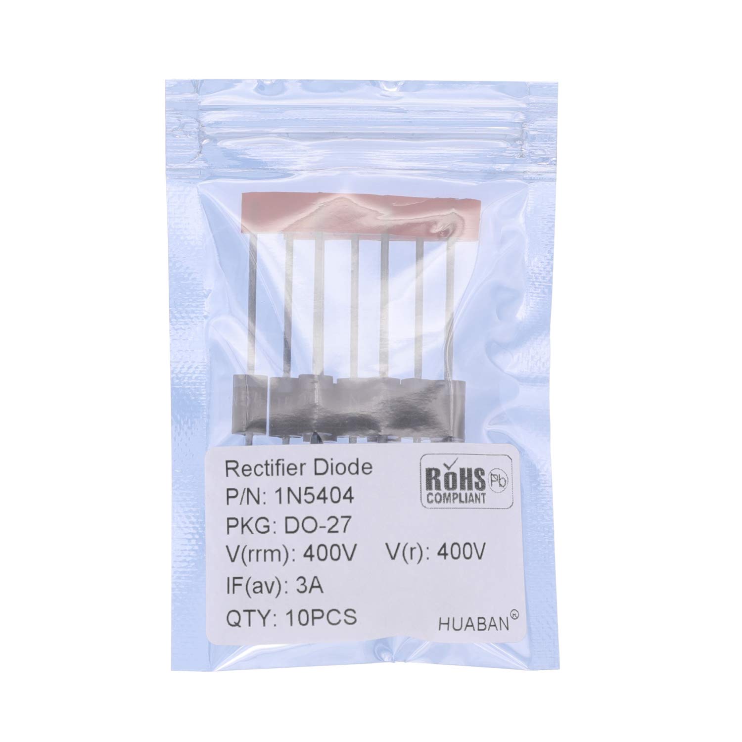 HUABAN 10PCS 1N5404 Rectifier Diode 3A 400V DO-201AD (DO-27) Axial 5404 3 Amp 400 Volt