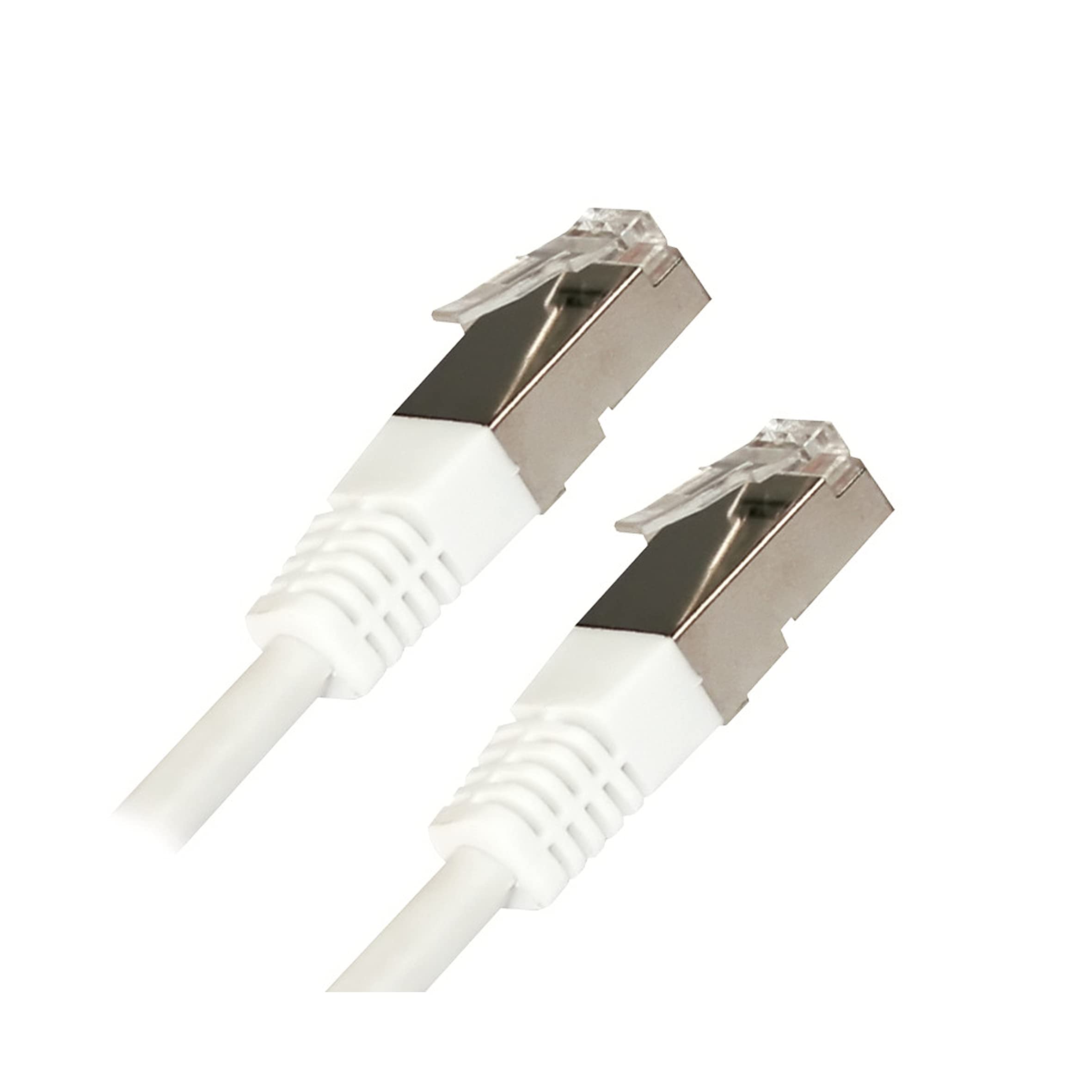 APM RJ45 Cable Category 5 FTP RJ45 Cable 20 m 20 m Ethernet Cable Male/Male Straight Shielded Frequency 100 MHz Speed 10/100 Mbps White 560345