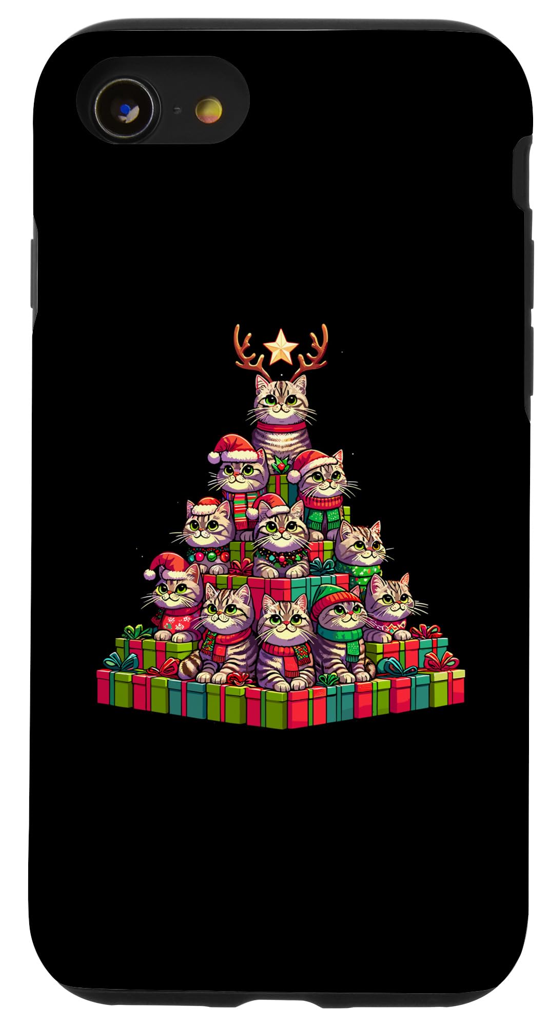 iPhone SE (2020) / 7 / 8 Christmas Tree American Shorthair Case