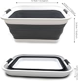 SAMMART 42L Collapsible Laundry Basket Foldable Storage Container Black view 4