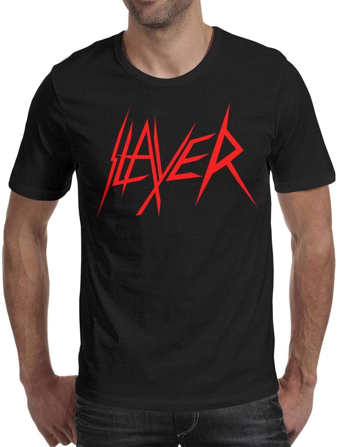 Short-Sleeve Cotton Slayer-Logo-Hell-Awaits- T-Shirt for Men