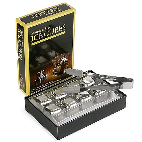 Kollea Stainless Steel Pack of 8 Reusable Ice Cubes