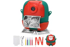 Gugxiom Kids Instant Print Camera, Mini Printer Camera for Kids, Lens 180° Flip, 32GB Card, Birthday Gifts for Girls Boys, Ch