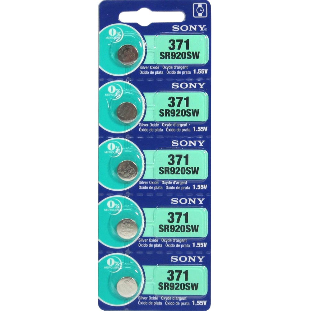 Sony 377 (SR626SW) 1.55V Silver Oxide 0Hg Mercury Free