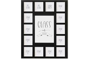 Rustic Red Door Co. Class of 2028 Photo Mat (11" x 14") Photo Collage Picture Frames Mat for School Pictures - No Frame Black