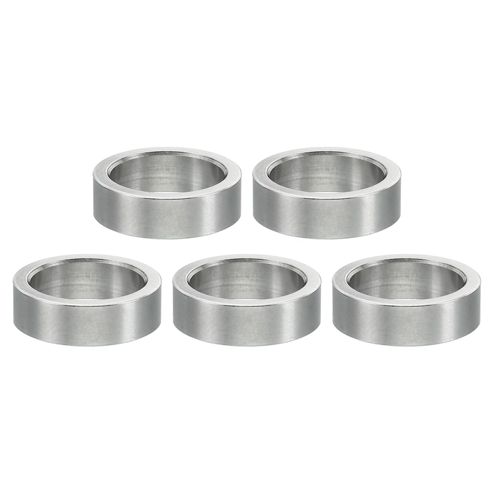 PATIKIL M12 Stainless Steel Spacers, 5 Pcs Metal Spacer Stainless Steel 12.2mm ID x 16mm OD x 5mm L Spacers Screw Standoff for 1/2" or M12 Screw