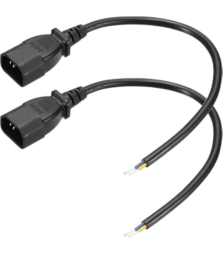 Amazon.com: CERRXIAN 2PCS 1FT IEC 320 C14 Male 3 Pin with