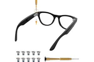 HiBloks 1Pc Screwdriver & 10Pcs Screw Set Compatible with Ray-Ban Meta Wayfarer/Skyler/Headliner (Gen 2) and Oakley Meta HSTN Smart Glasses Accessories, Easily Replace Smart Sunglasses Temple Screws