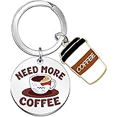 Yaxkvapu Coffees Keychain Accessories Coffee Lover Gifts for Women Men Christmas Gifts for Coworkers Coffees Gift for Coffee Lovers Birthday Thanksgiving Gift for Coworkers Friends