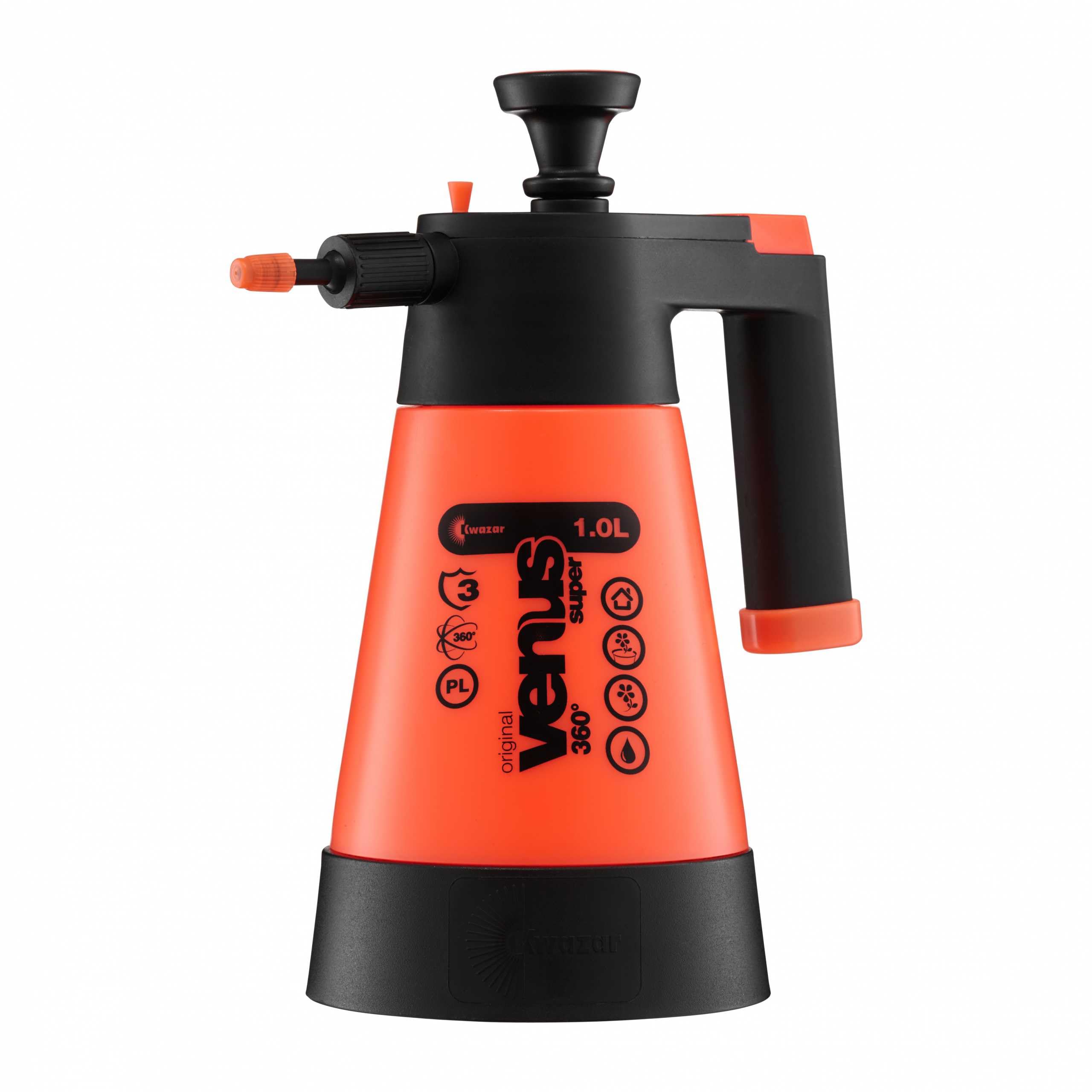 Kwazar 34700 Venus Super 360 Degree Pressure Sprayer for Garden, Orange, 1.0 L