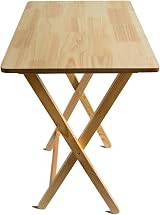 Home Vida Folding Wooden TV Dinner Laptop Snack Table Natural Pine Wood view 5