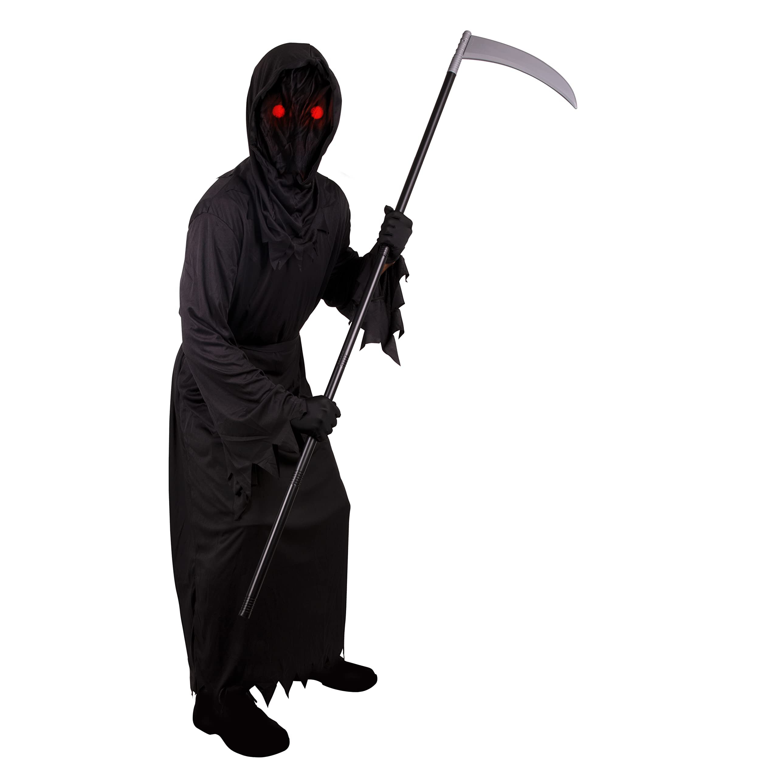 Kangaroo 8-10 Youth Grim Reaper Costume - Halloween Costume for Youth - Creeper Scary Scream Outfit Horror Costume - Creepy Death Demon Cosplay Dress Up - Medium