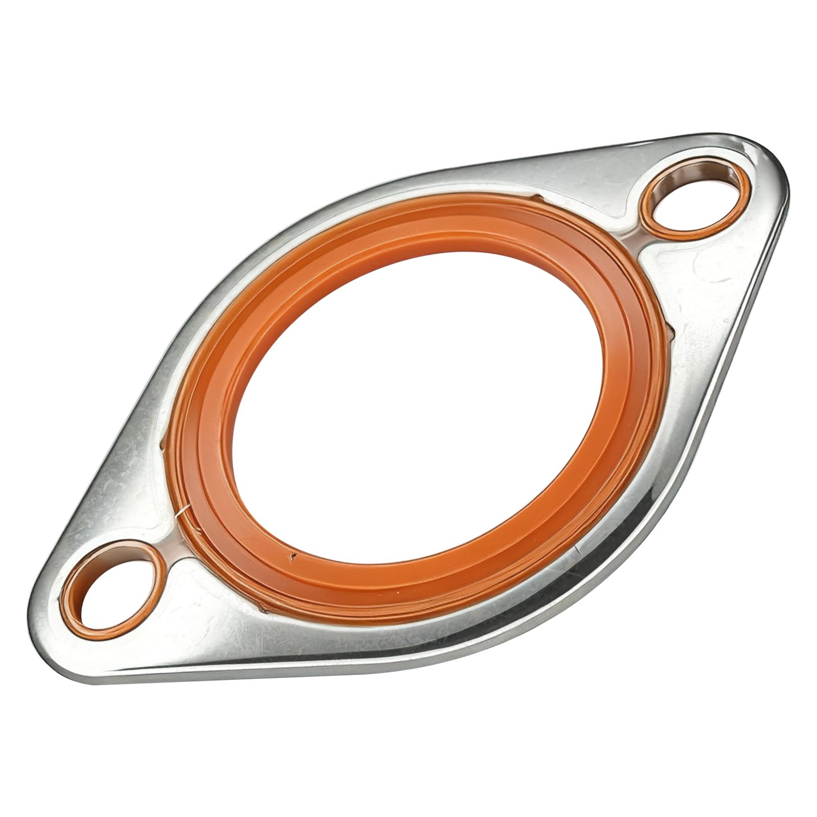 Photo 1 of SWQS Thermostat Water Neck Housing Gasket - 1/8" Aluminum Carrier with Molded Silicone Insert, Reusable Thermostat Housing Seal Replacement for Chevy SBC BBC 265-500 Engines Water Pump Gasket(Orange)