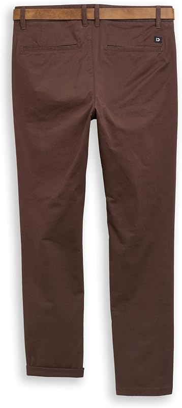 Herren Slim Chino Hose mit Gürtel