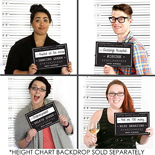 Big Dot of Happiness Birthday Party Mug Shots - Photo Booth Props Party Mugshot Signs- 20 Count - //coolthings.us