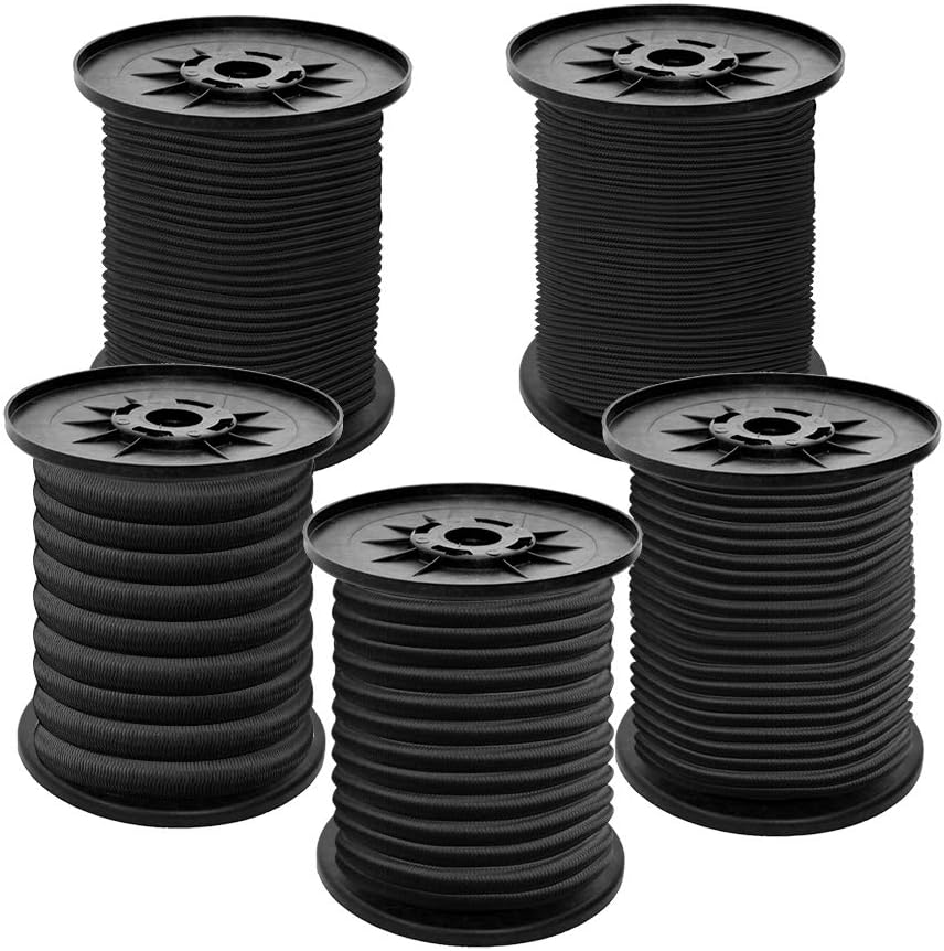 S SIENOC 5M-20M 4mm-10mm Elastic Round Bungee Rope Shock Cord Tie Down Marine Boat Trailer