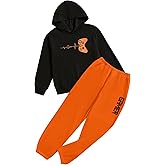 Cakaner Boys Sweatsuit Graphic Printed Hoodie Sweatshirt and Jogger Pant Sets Sizes 5-12