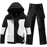 YEEFINE Men's Ski Suit Two Piece Insulated Snowboard Snow Jacket and Pants Set Waterproof Snowsuits Winter Outdoor