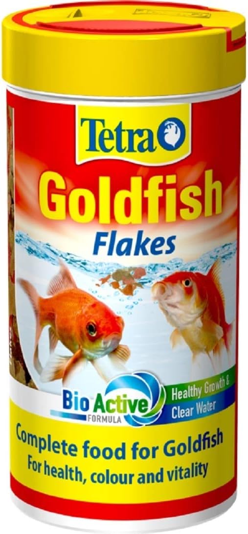Tetra Goldfish Flakes - flake fish food for all goldfish and other coldwater fish 250ml(Packaging may vary)