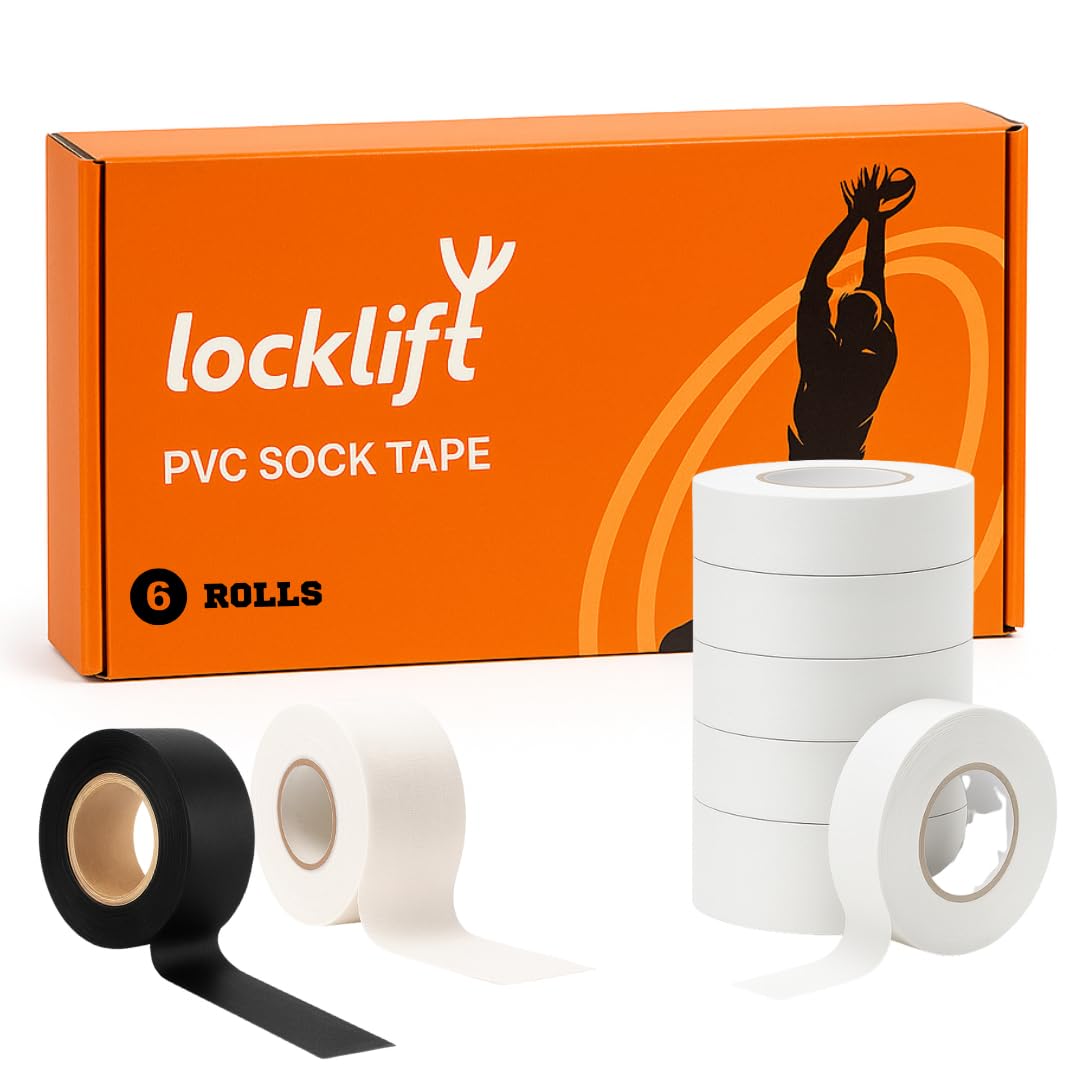 locklift Sock Tape - 6 rolls of locklift PVC Sock Tape (White)
