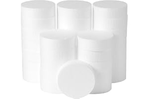 YURN Craft 32-Pack 3 Inch Foam Circles, 1" Thick, Round Foam Discs for DIY Projects, Cakes Decorations, Sculpture, Modeling, Arts and Crafts Supplies. 3×3×1 inch