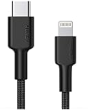 AUKEY Cavo USB C a Lightning 1.2m Nylon [ Apple MFi Certificato ] Cavo iPhone per iPhone XR/XS/XS Max/X / 8/8 Plus / 7/7 Plus / 6s / 6s Plus / 6/6 Plus, iPad, iPod ed'Altri Dispositivi Apple