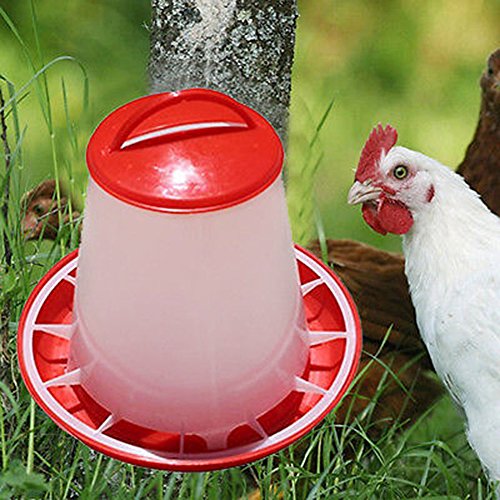 Ponnen Geflügeltränke & Futterspender Trinkwasser Futterbecher Schale für Vieh, Huhn, Henne Ente Vogel – Bild 3