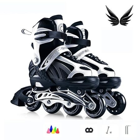 LBX 4in1 Inline-Skates | Rollschuhe | Einstellbare Größe | Kinder Kinder Erwachsene Männer Frauen