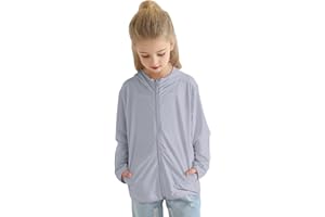 BAYRTIC Kids Athletic Hoodie Dry Fit Sun Protection Sweatshirt Thumbholes 3-12Y