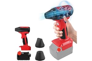 URUN Jet Fan Mini Blower，130000 RPM Cordless Air Duster Comaptible with Milwaukee M18 18V Batteries with 4-Speed Control for Car Dust Cleaning, Outdoors BBQ Leaf Cleaning, Sofa's Pet Hair Cleaning