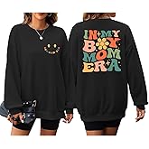 Wedsadl Funny In My Boy Mom Era Sweatshirt For Women Mama Cute Graphic Sweatshirts Boy Mom Long Sleeve Shirt Cotton Pullover