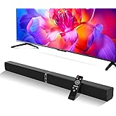 MZEIBO Sound Bar, TV Soundbar 80W with Bluetooth 5.3 Stereo Immersive Sound Detachable 2-in-1 Design for Home Theater Smart TV PC & Music Experience
