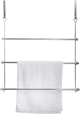 Top Home Solutions 3 Tier Chrome Over Door Airer Towel Rail 60cm W x 12cm D x view 3