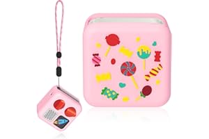 SKRVGOJFG Silicone Case for Yoto Mini Player, Silicone Protective Sleeve Case Compatible with Mini Bluetooth Speaker, Anti-Slip Silicone Skin Cover, Fitted Protective Case for Yoto Mini Audio Player - Pink