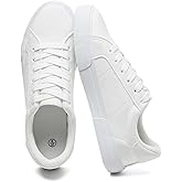Uoidru Womens Tennis Shoes Faux Suede Sneakers Comfortable White Shoes for Women Lace Up Women Non Slip Casual Walking Shoes